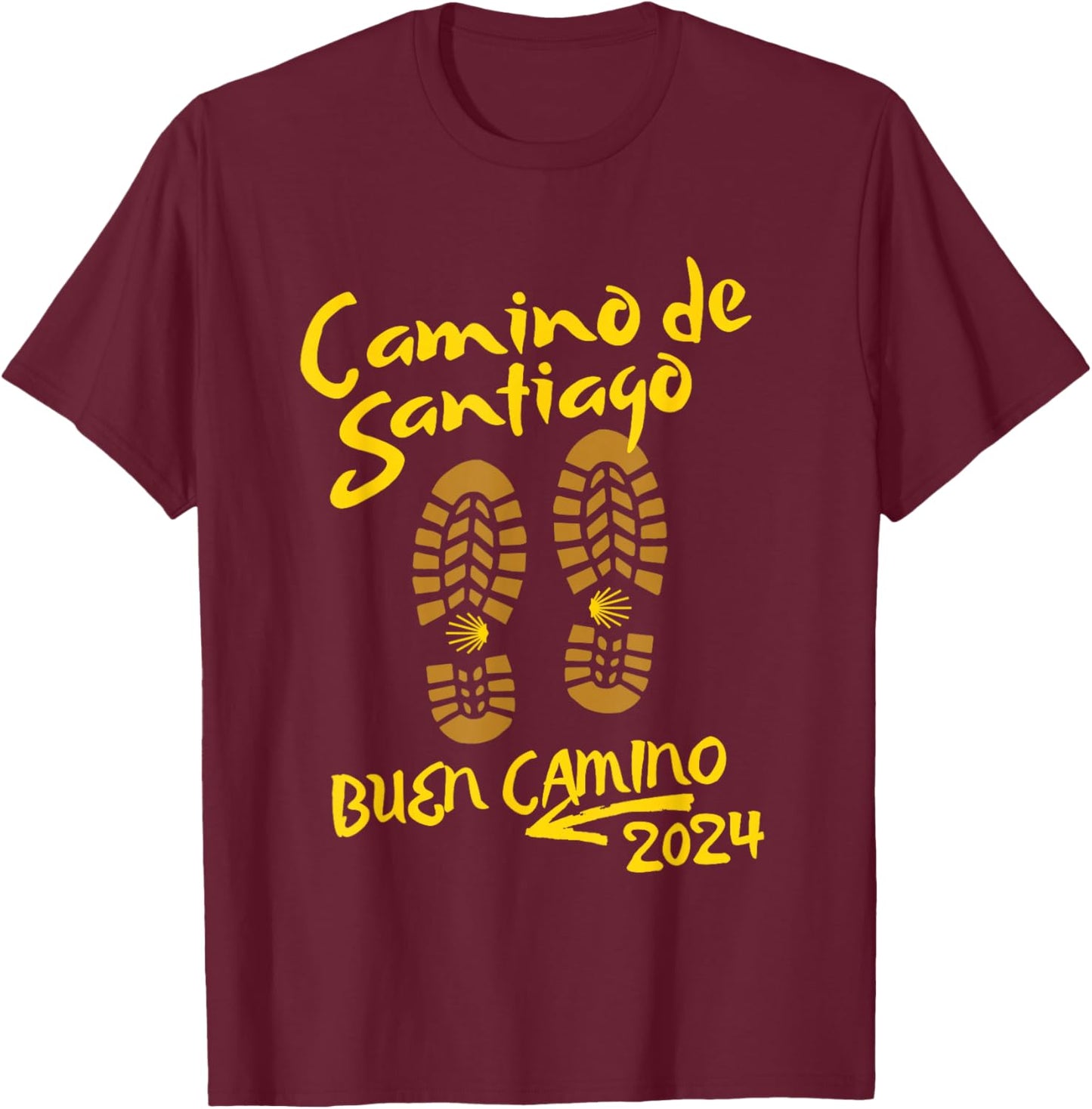 2024 CAMINO DE SANTIAGO, BUEN CAMINO, Keepsake T-Shirt - T-Shirt | Maroon