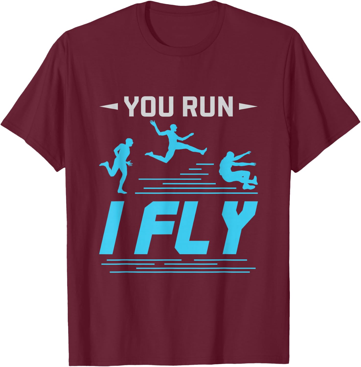 Track and Field Long Jump Athlete Cool Saying T-Shirt - T-Shirt | Maroon