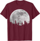London Skyline Moon UK Vintage Great Britain England London T-Shirt - T-Shirt | Maroon