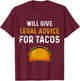 Taco Lawyer Attorney Law Student Gift T-Shirt - T-Shirt | Maroon