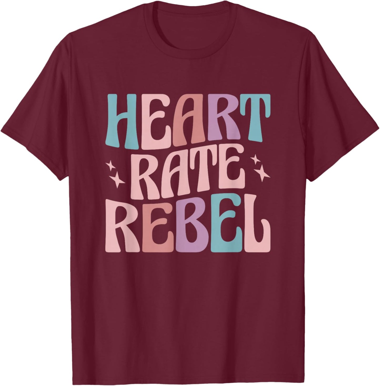 POTS Syndrome Gifts Dysautonomia Awareness Month POTS Syndrome Heart Rate Rebel Awareness , -Kids, Black, Small T-Shirt - T-Shirt | Maroon