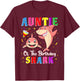 Auntie Of The Shark Birthday Family Matching Birthday Niece T-Shirt - T-Shirt | Maroon