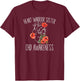 Heart Warrior Sister CHD Awareness CHD Warrior Sister T-Shirt - T-Shirt | Maroon