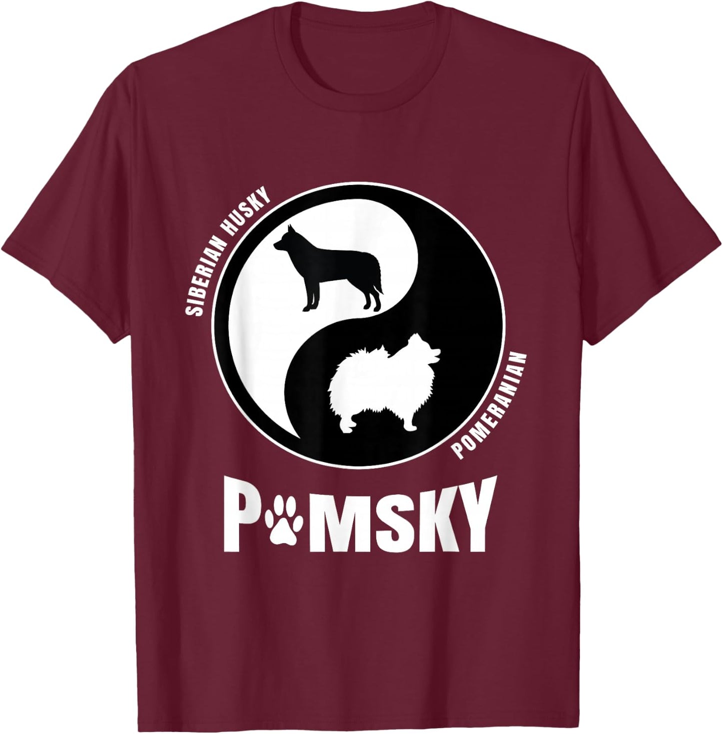 Pomsky Dog Lovers Shirt | Owners MixBreeders | Pet Pomsky T-Shirt - T-Shirt | Maroon