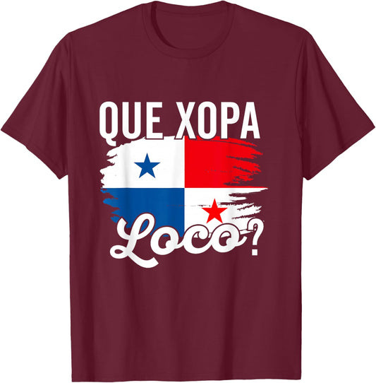 Camiseta Panama Panamanian Flag DNA Panameño Que Xopa? T-Shirt - T-Shirt | Maroon