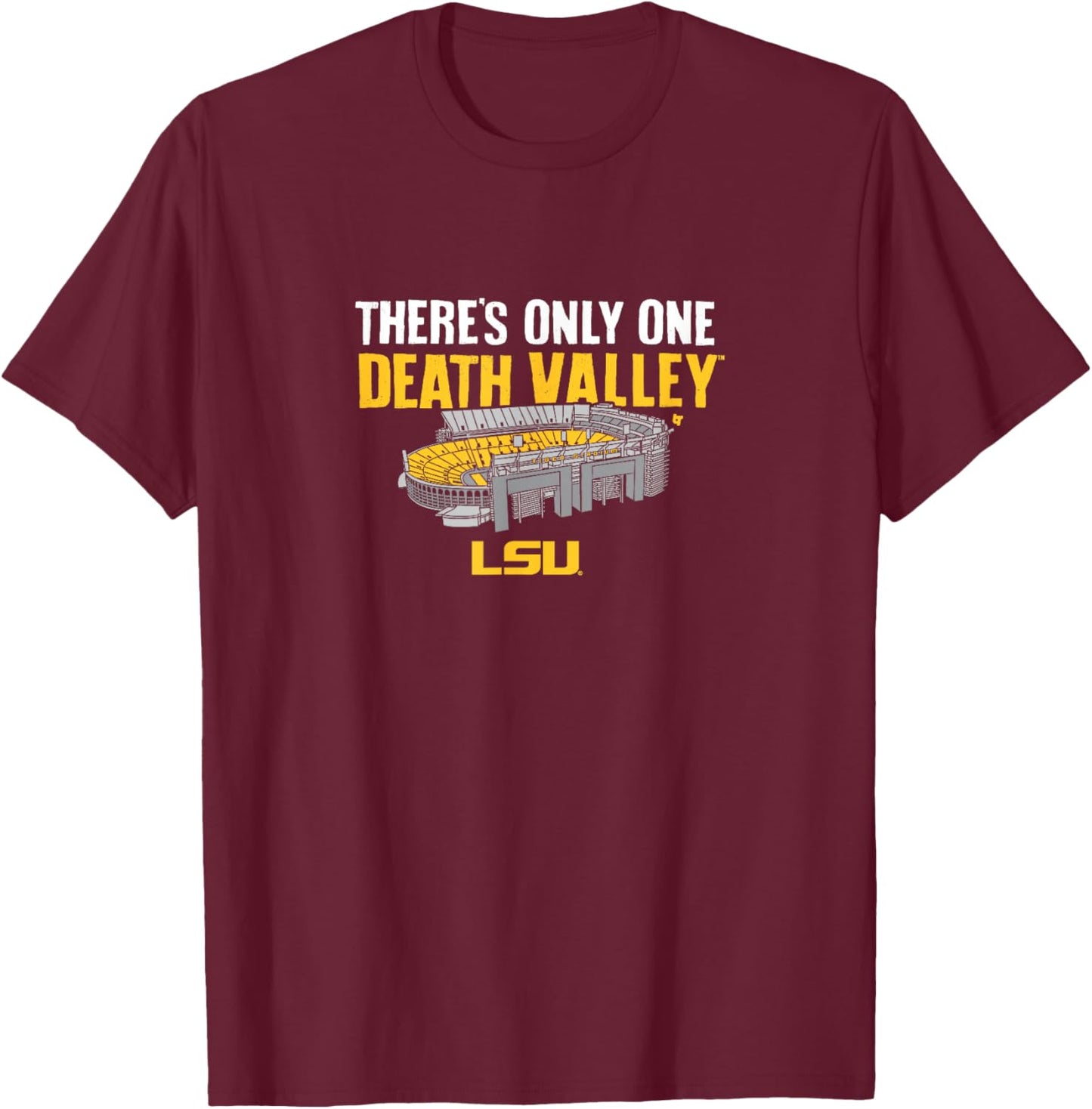 LSU Football: One Death Valley T-Shirt - T-Shirt | Maroon