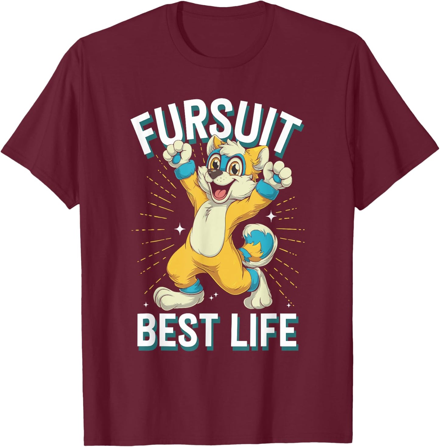 Furry Fandom Fursuit Maker Cosplay Fun Furry Convention T-Shirt - T-Shirt | Maroon