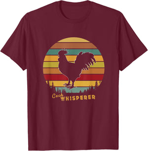 Cock Whisperer Rooster Domestic Animals Lover Gift T-Shirt - T-Shirt | Maroon