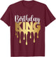 Outstading Gifts for Melanin Birthday King - Men's Black Small Classic Fit Short Sleeve Cotton, Polyester T-Shirt - T-Shirt | Maroon