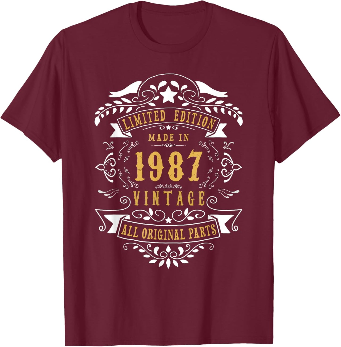 38th Birthday Women 38 Years old Men Her 38 Birthday T-Shirt - T-Shirt | Maroon