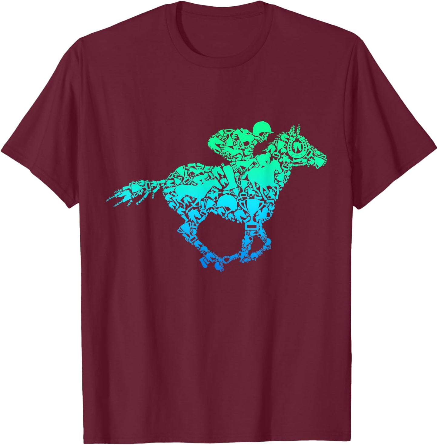 Horse Racing Jockey Derby T-Shirt - T-Shirt | Maroon