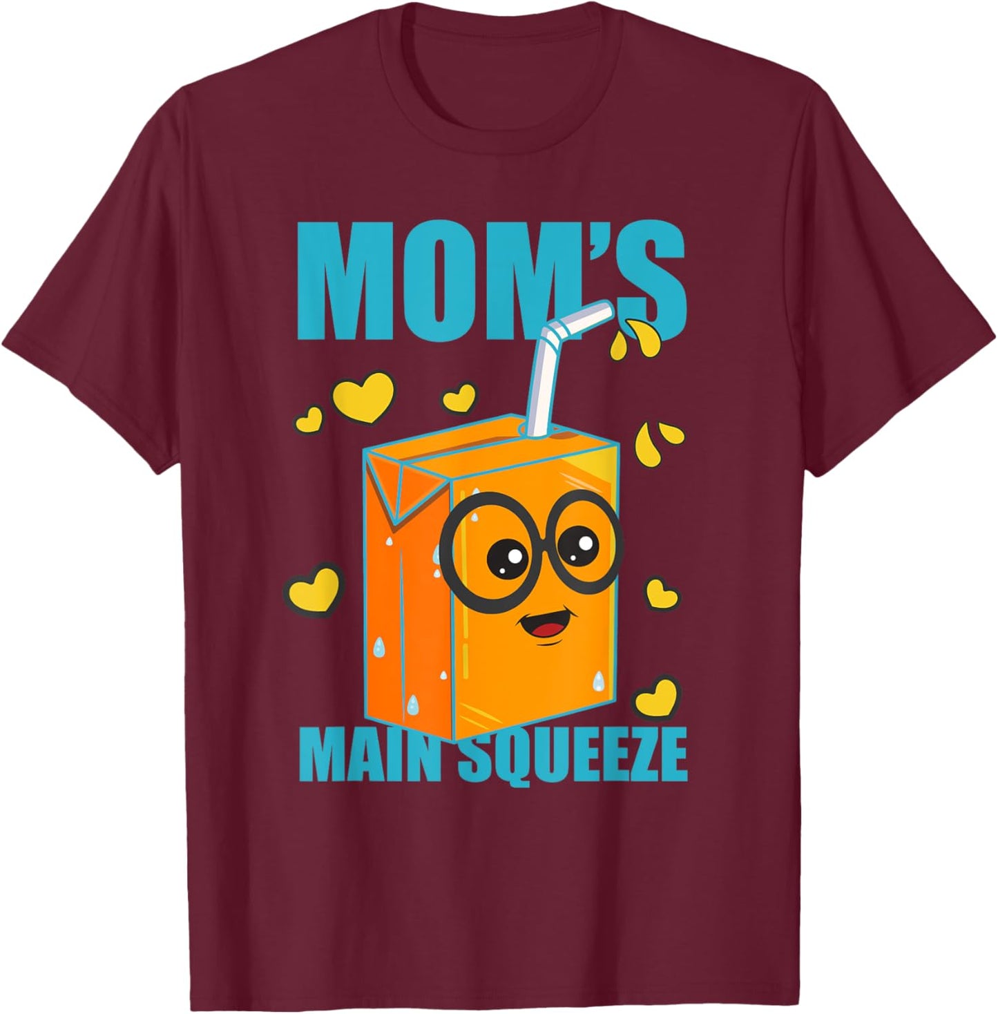 Cute Funny Mom's Main Squeeze Funny Lemon Boy Girl Toddler T-Shirt - T-Shirt | Maroon