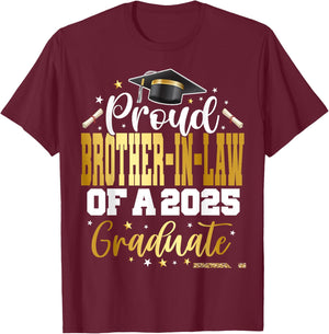 Senior 2025 Proud Brother-in-law Of A Class Of 2025 Graduate T-Shirt - T-Shirt | Maroon