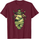 Military Louse Camo Men Print US Insect Lice Veteran Gift T-Shirt - T-Shirt | Maroon