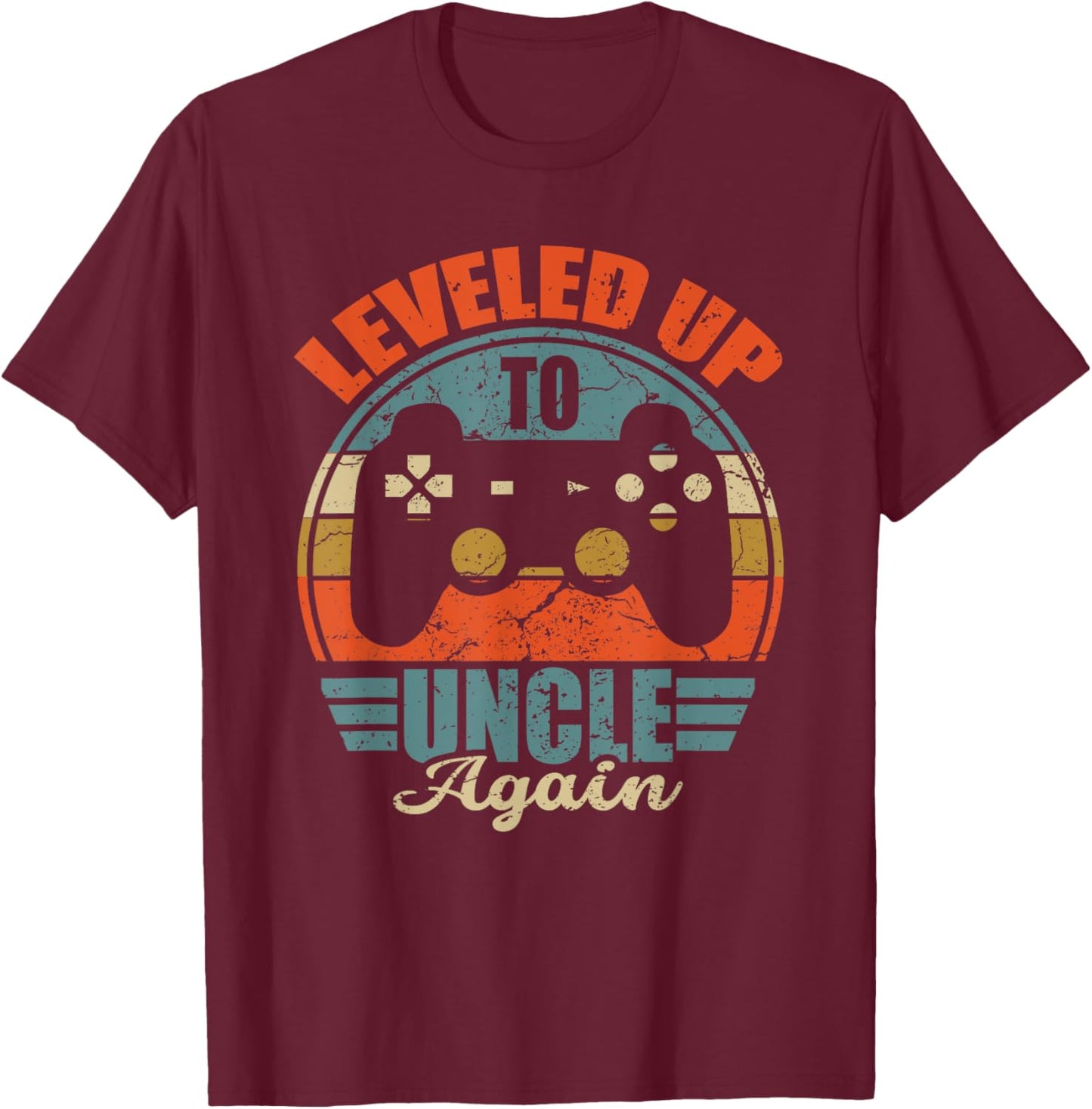 Pregnancy Announcement Uncle Again, Promoted To Uncle Men T-Shirt - T-Shirt | Maroon