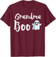 Grandma Boo Halloween Family Matching Ghost Grandmom Gift T-Shirt - T-Shirt | Maroon