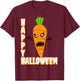 Scary Carrot Happy Halloween Men Women Boys Girls T-Shirt - T-Shirt | Maroon