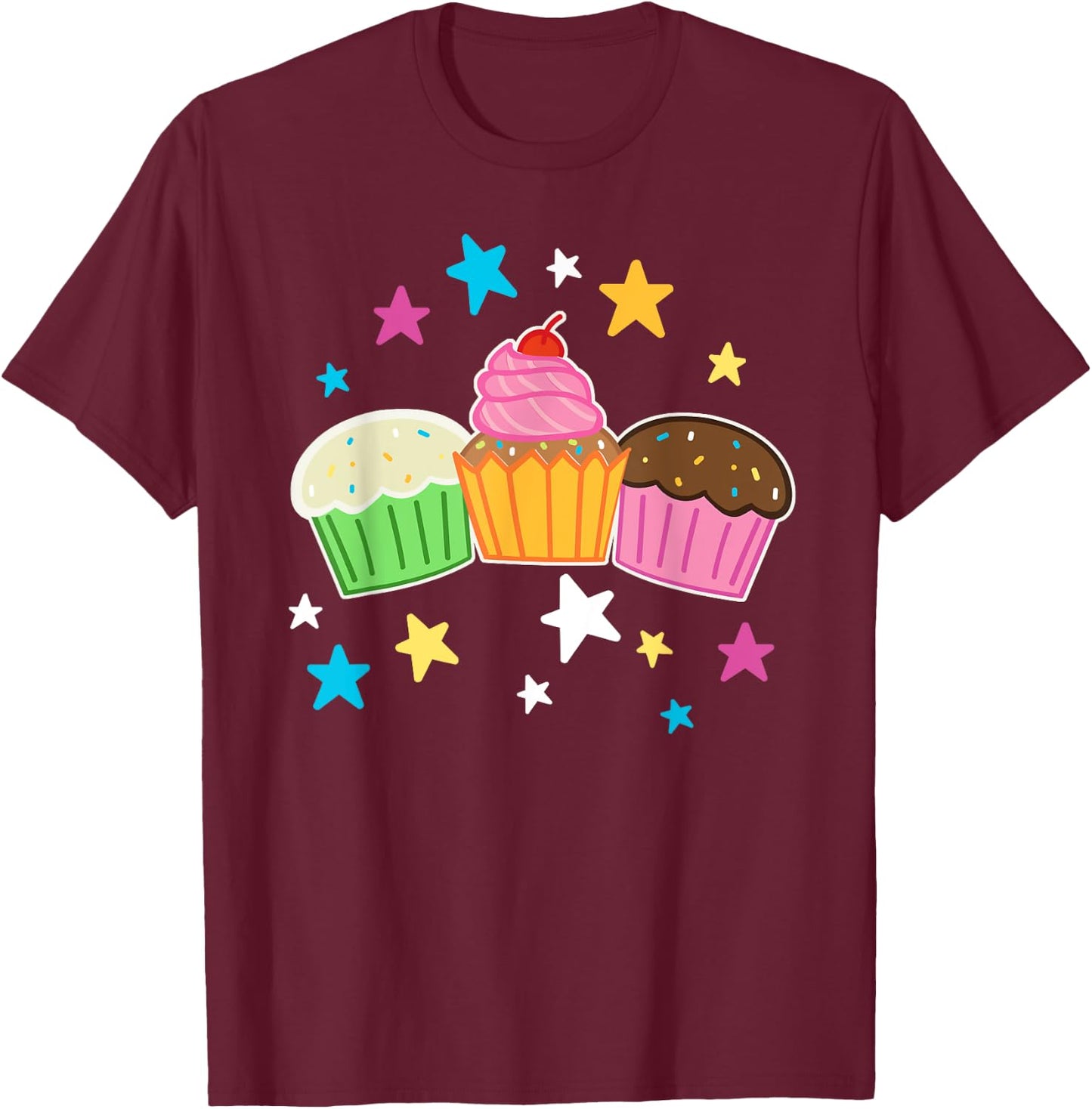Funny Baking Delicious Cupcake Lover Cupcakes T-Shirt - T-Shirt | Maroon