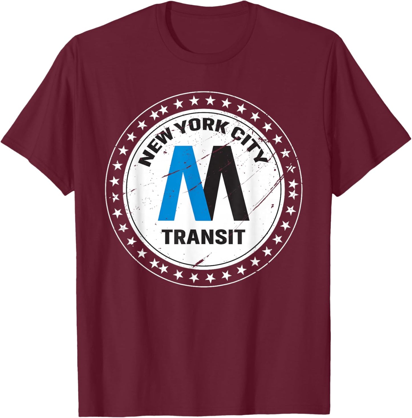 NYC Metro Speed Transit Sleek Train Enthusiast T-Shirt - T-Shirt | Maroon