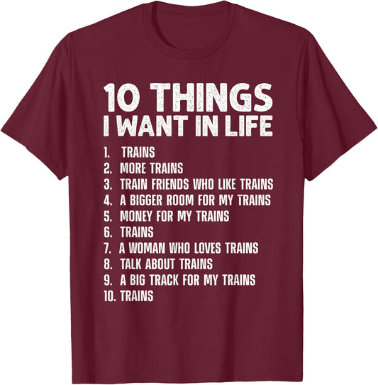 Cool Train Art Women Railroad Crossing Train Lovers T-Shirt - T-Shirt | Maroon