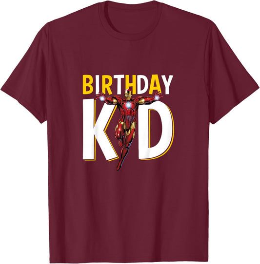 Kids Marvel Avengers Classic Birthday Kid Iron Man Shot Youth T-Shirt - T-Shirt | Maroon