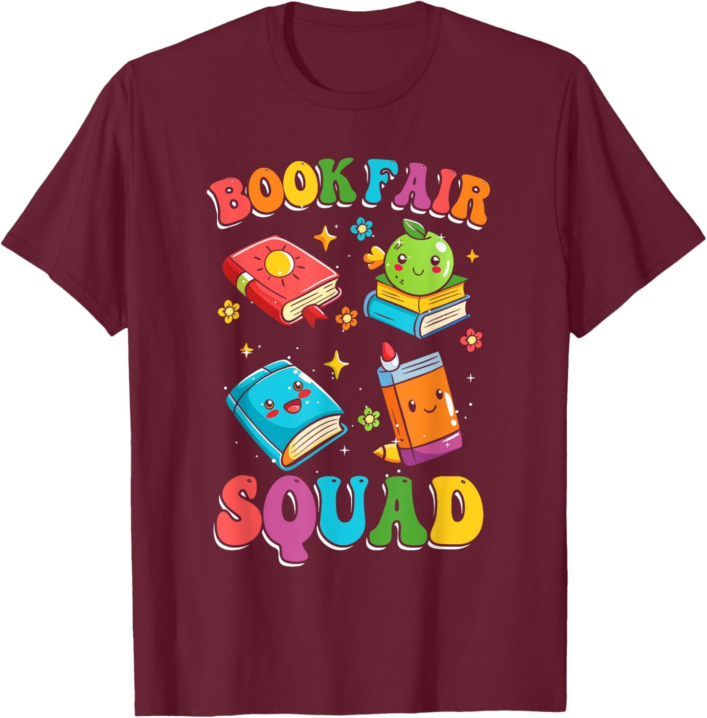 Book Fair Squad T-Shirt - T-Shirt | Maroon