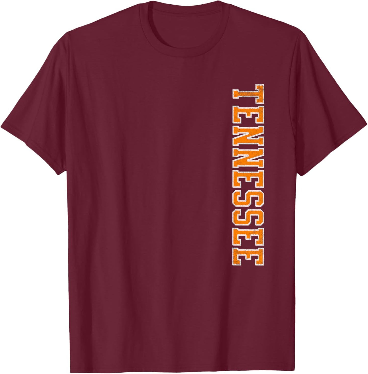 Retro Tennessee TN Orange Vintage Design Classic T-Shirt - T-Shirt | Maroon