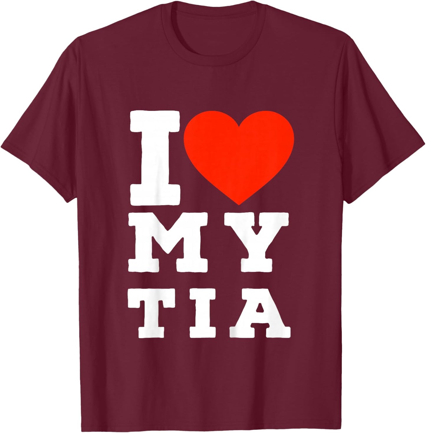 Kids Spanglish I love My Tia | For Nieces and Nephews T-Shirt - T-Shirt | Maroon
