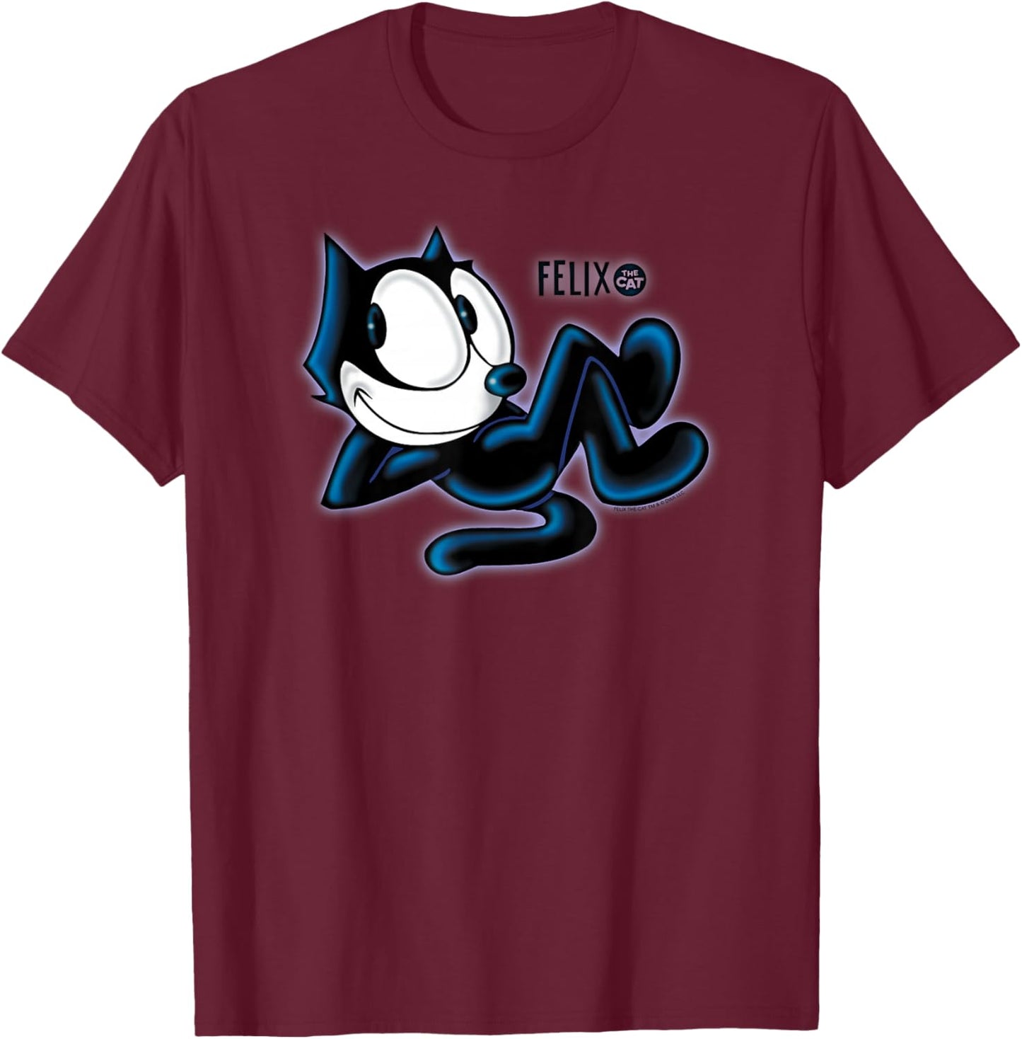 Felix The Cat Airbrush T-Shirt - T-Shirt | Maroon