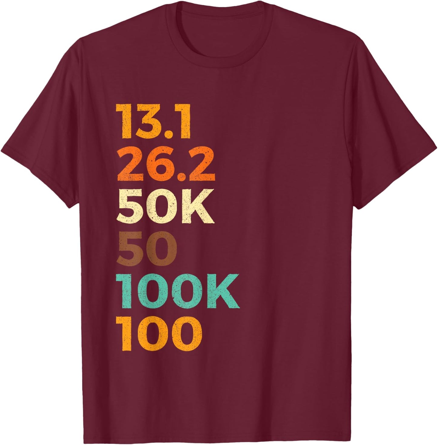 Ultra Marathon - 50K 100K 100 Miles Finisher Sprinter Runner T-Shirt - T-Shirt | Maroon