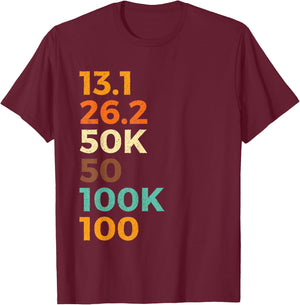 Ultra Marathon - 50K 100K 100 Miles Finisher Sprinter Runner T-Shirt - T-Shirt | Maroon