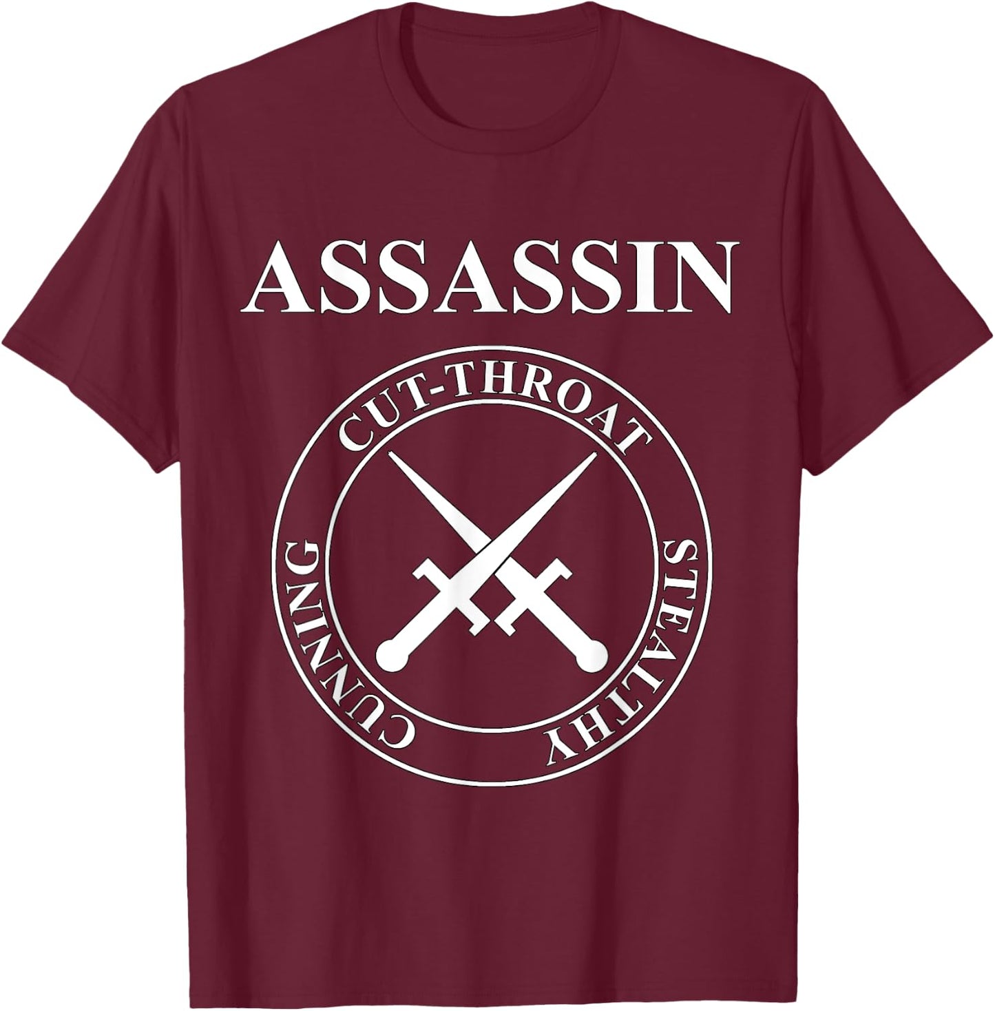 Assassin Fantasy RPG Class T-Shirt - T-Shirt | Maroon