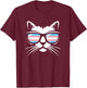 Transgender Pride Cat Support Trans Community T-Shirt - T-Shirt | Maroon