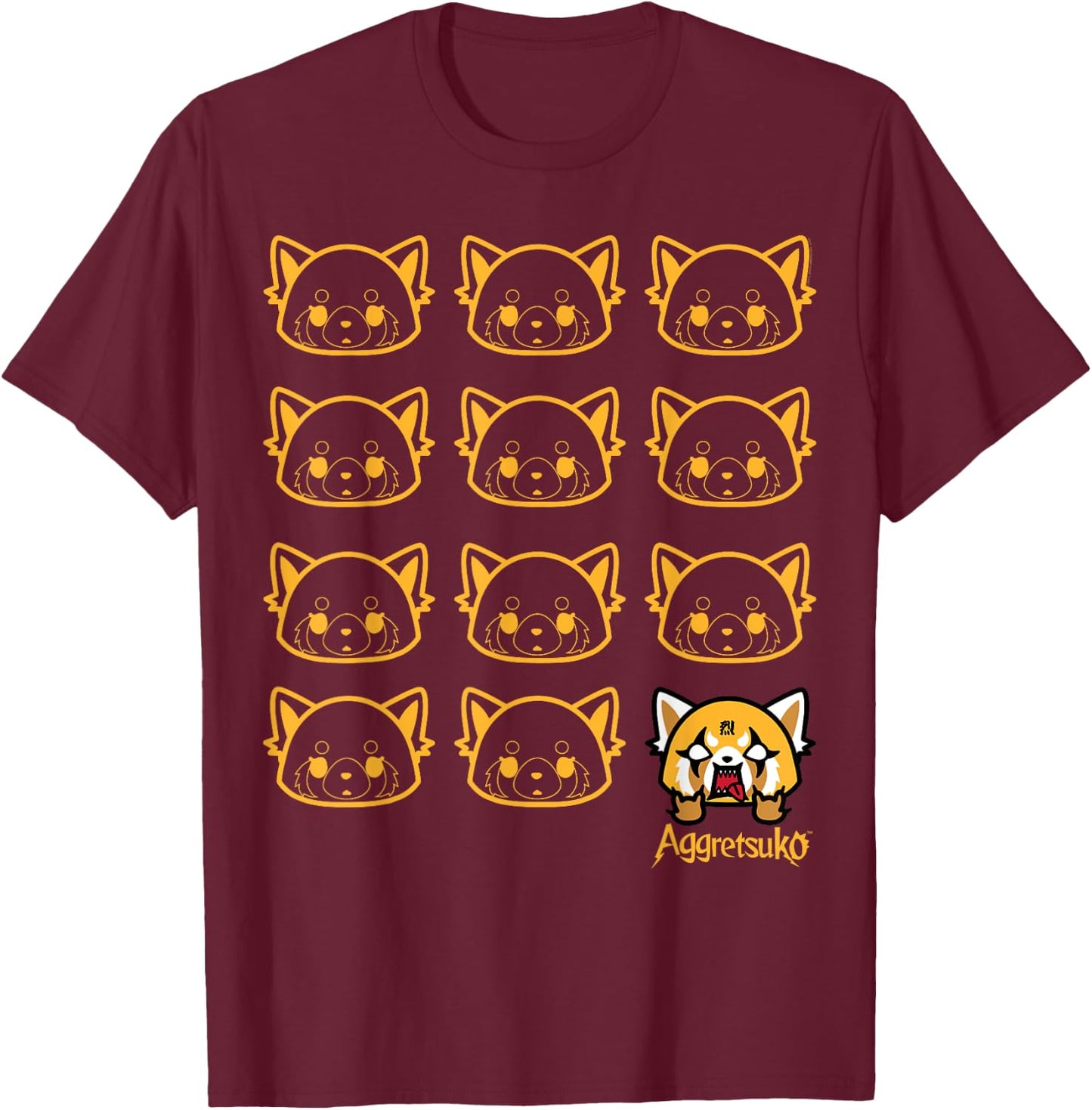 Aggretsuko Real T-Shirt - T-Shirt | Maroon