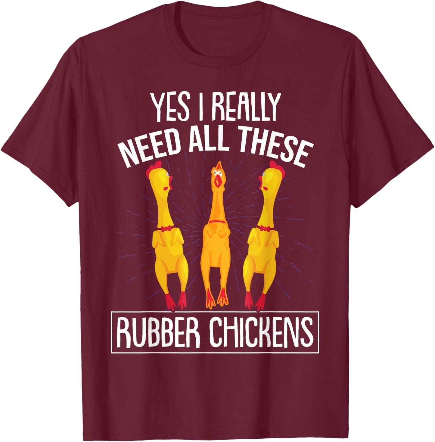 Rubber Chicken T-Shirt - T-Shirt | Maroon