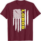 Longview Lobos American Flag T-Shirt - T-Shirt | Maroon