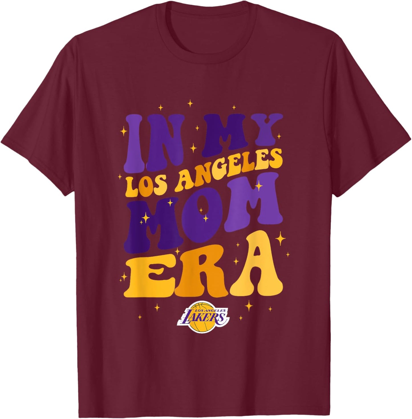 NBA Los Angeles Lakers In My Los Angeles Mom Era T-Shirt - T-Shirt | Maroon