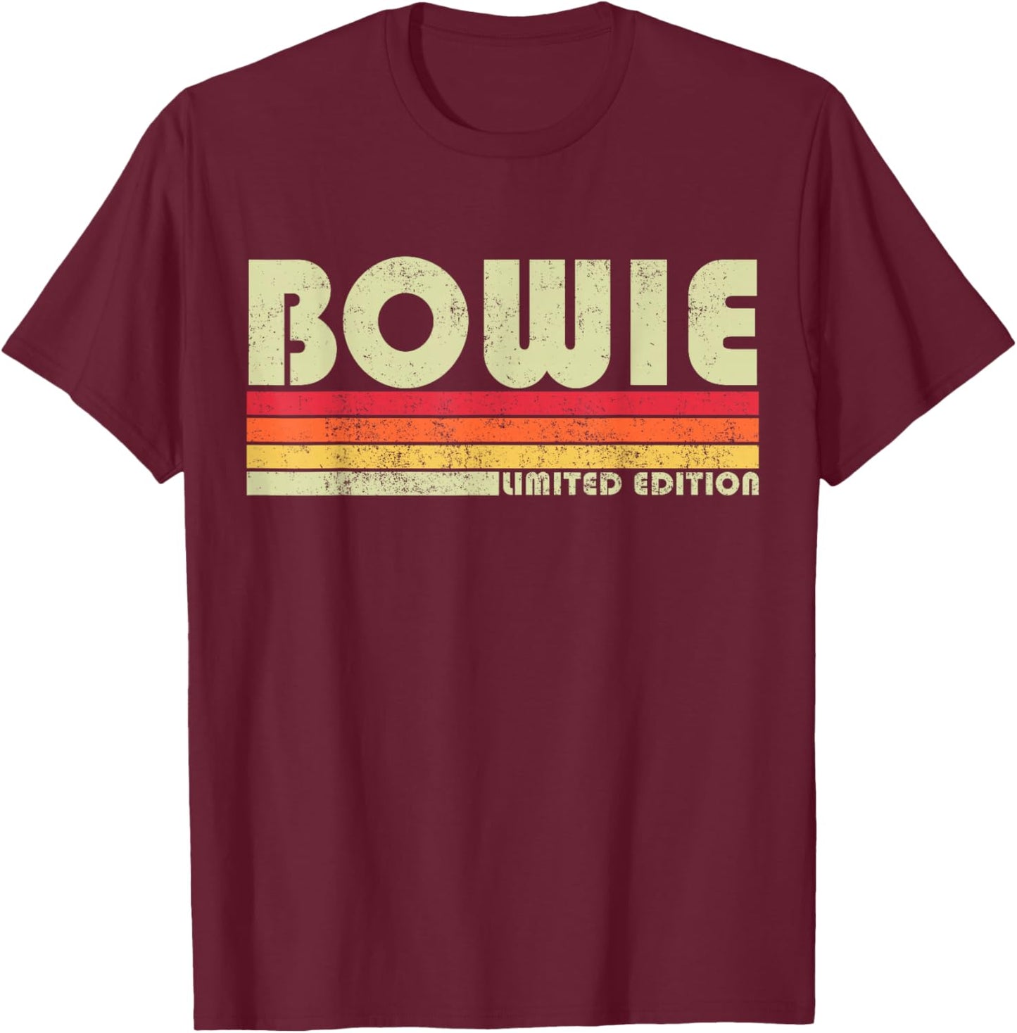 Vintage 1980s Graphic Style Bowie Maryland T-Shirt - T-Shirt | Maroon