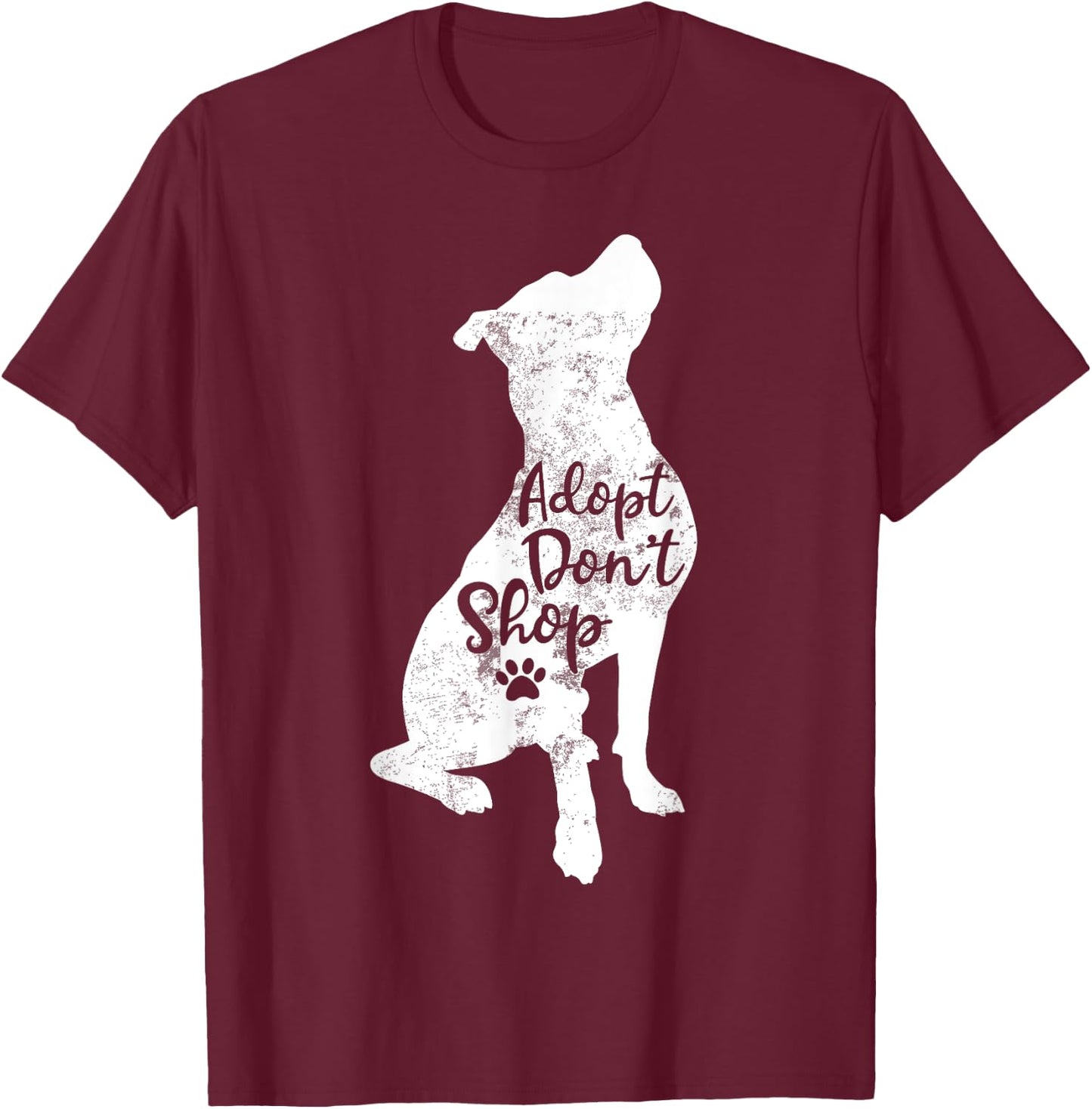 Adopt Don't Shop Rescue Pitbull Dog Breed Pit Bull Mom Women Kids T-Shirt - T-Shirt | Maroon