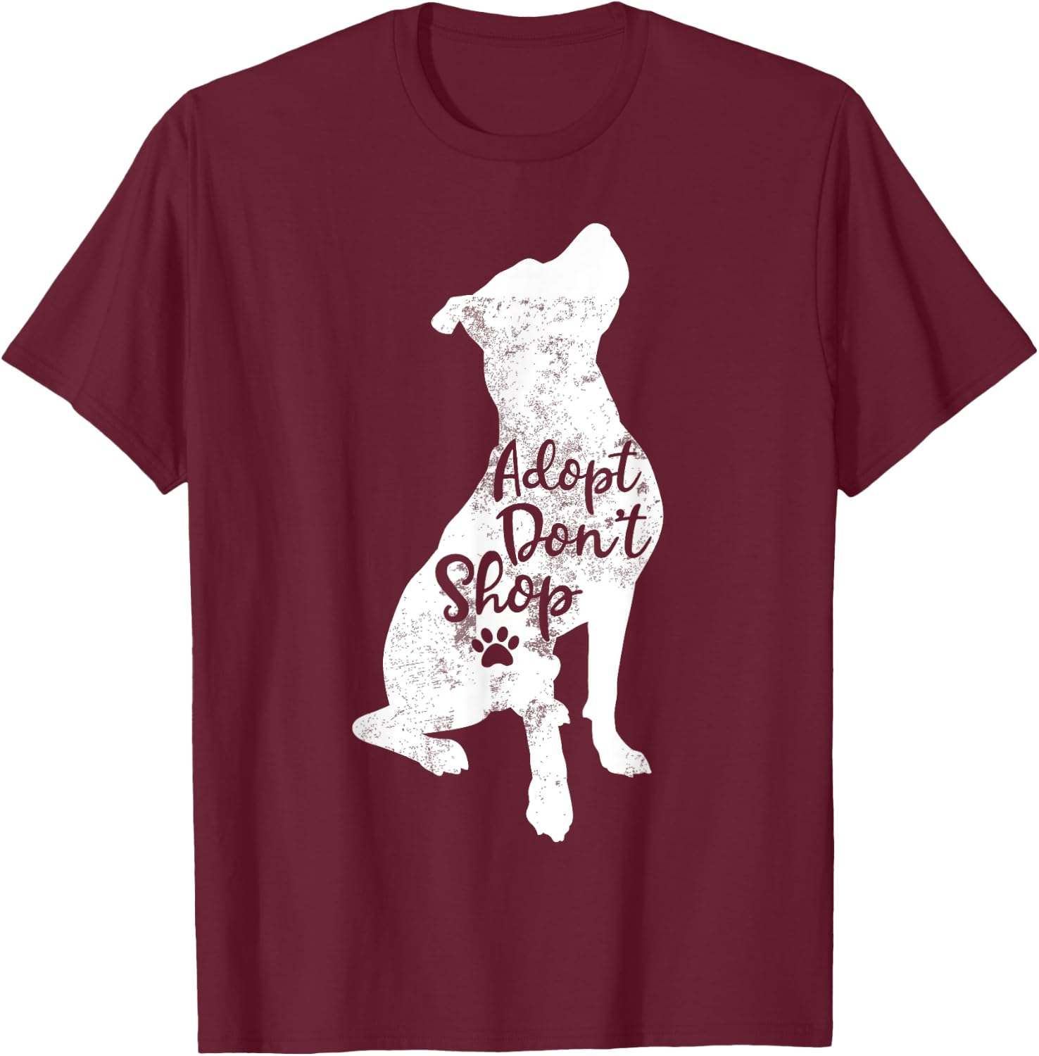 Adopt Don't Shop Rescue Pitbull Dog Breed Pit Bull Mom Women Kids T-Shirt - T-Shirt | Maroon