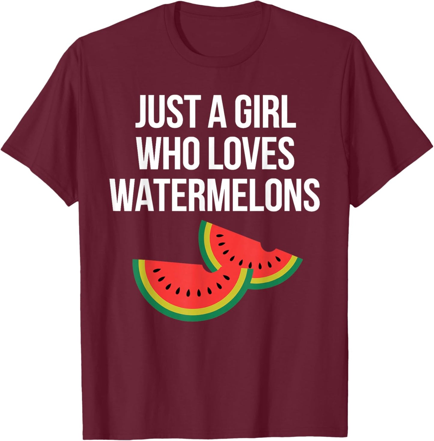 Funny Watermelon Art for Girls Women Watermelon Fruit Lover T-Shirt - T-Shirt | Maroon