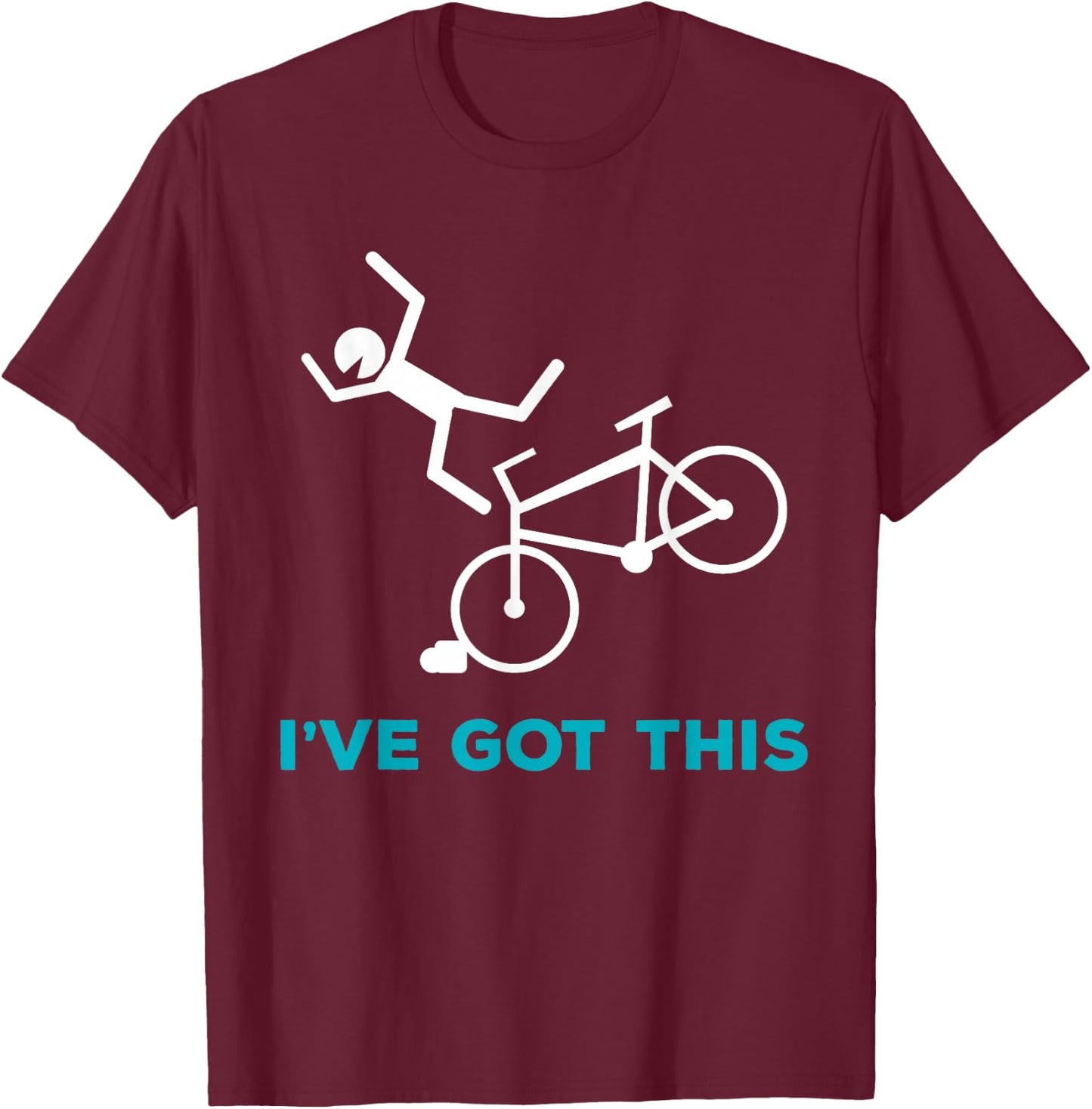 I Got This Funny Clumsy Bike Accident Injury get Well Gift T-Shirt - T-Shirt | Maroon
