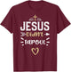 Humor: Jesus Didn't Tapout - Jesus Sayings T-Shirt - T-Shirt | Maroon