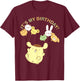 Pompompurin Its My Birthday Small T-Shirt - T-Shirt | Maroon
