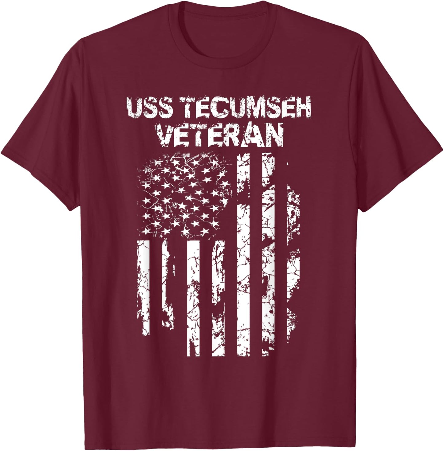 USS Tecumseh Veteran T-Shirt - T-Shirt | Maroon