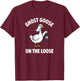 Funny Ghost Goose On The Loose Pun Halloween Lover Costume T-Shirt - T-Shirt | Maroon