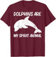 Cool Dolphin Gift Women Bottlenose Dolphin Animal T-Shirt - T-Shirt | Maroon