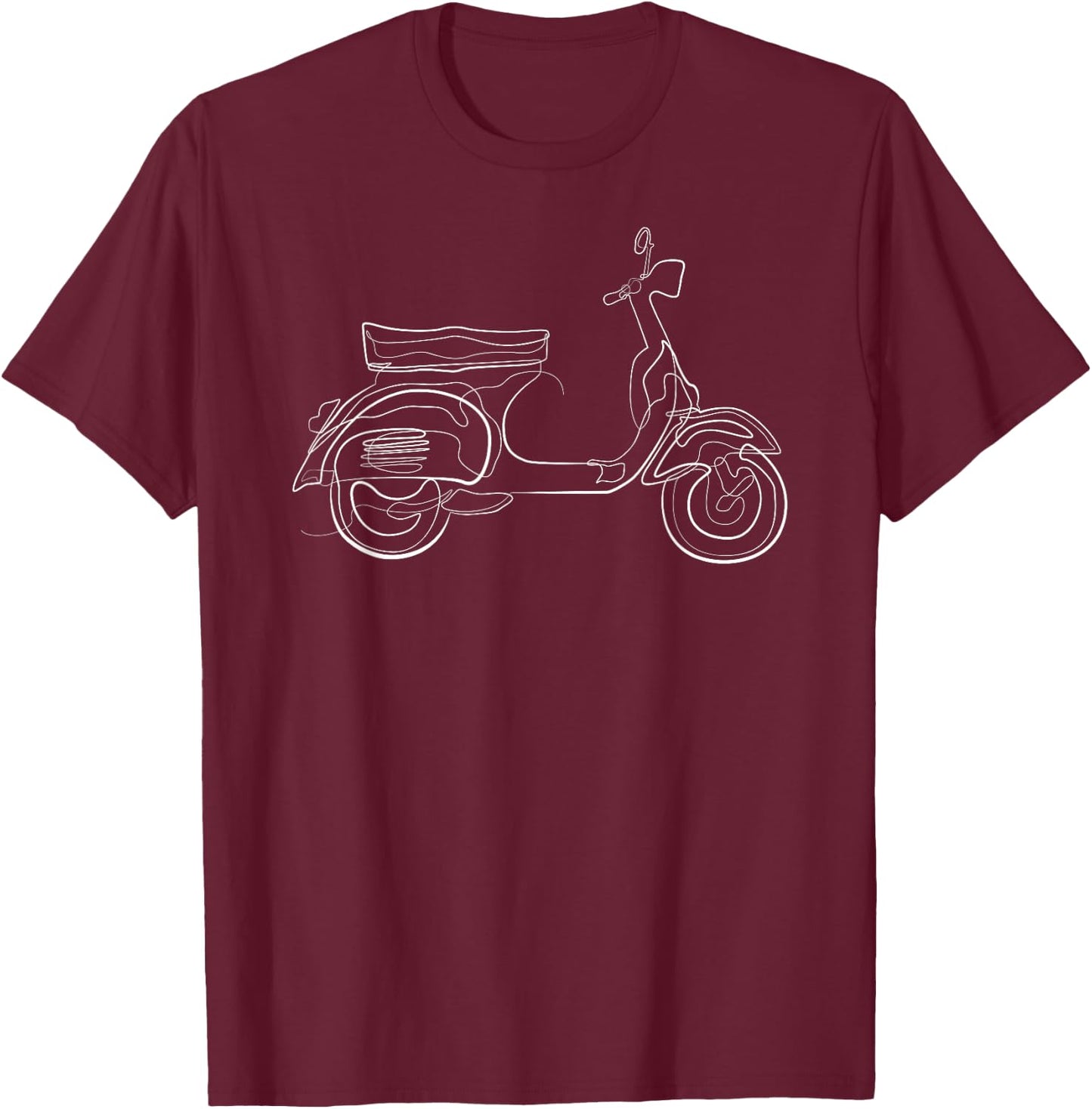 Scooter Moped Italy Retro Scooter T-Shirt - T-Shirt | Maroon