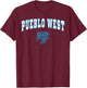 Pueblo West High School Cyclones C2 T-Shirt - T-Shirt | Maroon