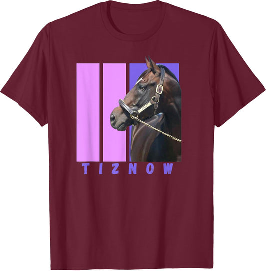 Tiznow, Thoroughbred Racing, Del Mar, Santa Anita, Horses T-Shirt - T-Shirt | Maroon